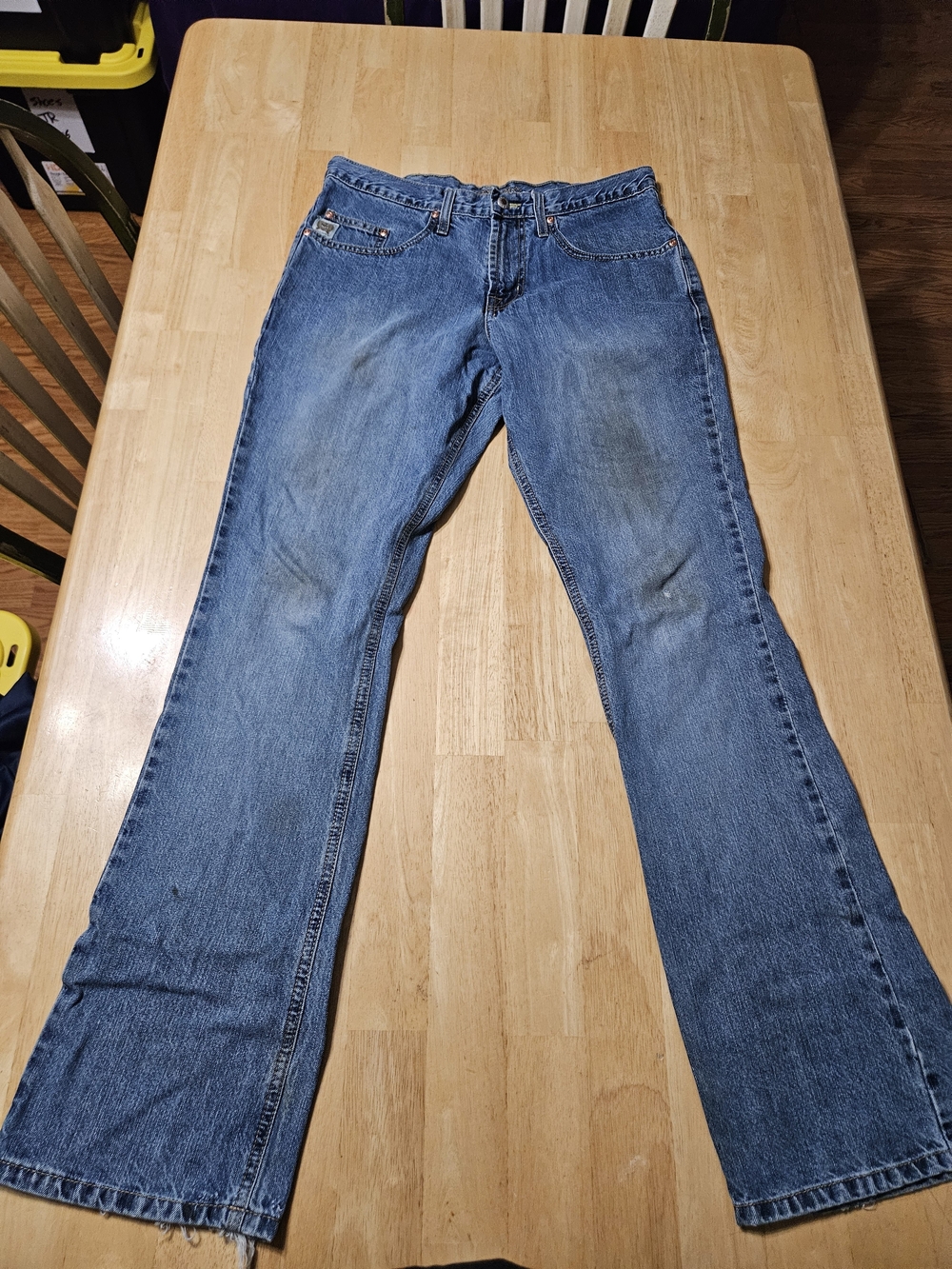 Cinch Jeans Mens 33x36 Blue Medium Wash Relaxed Straight Denim MB93034002 @D2